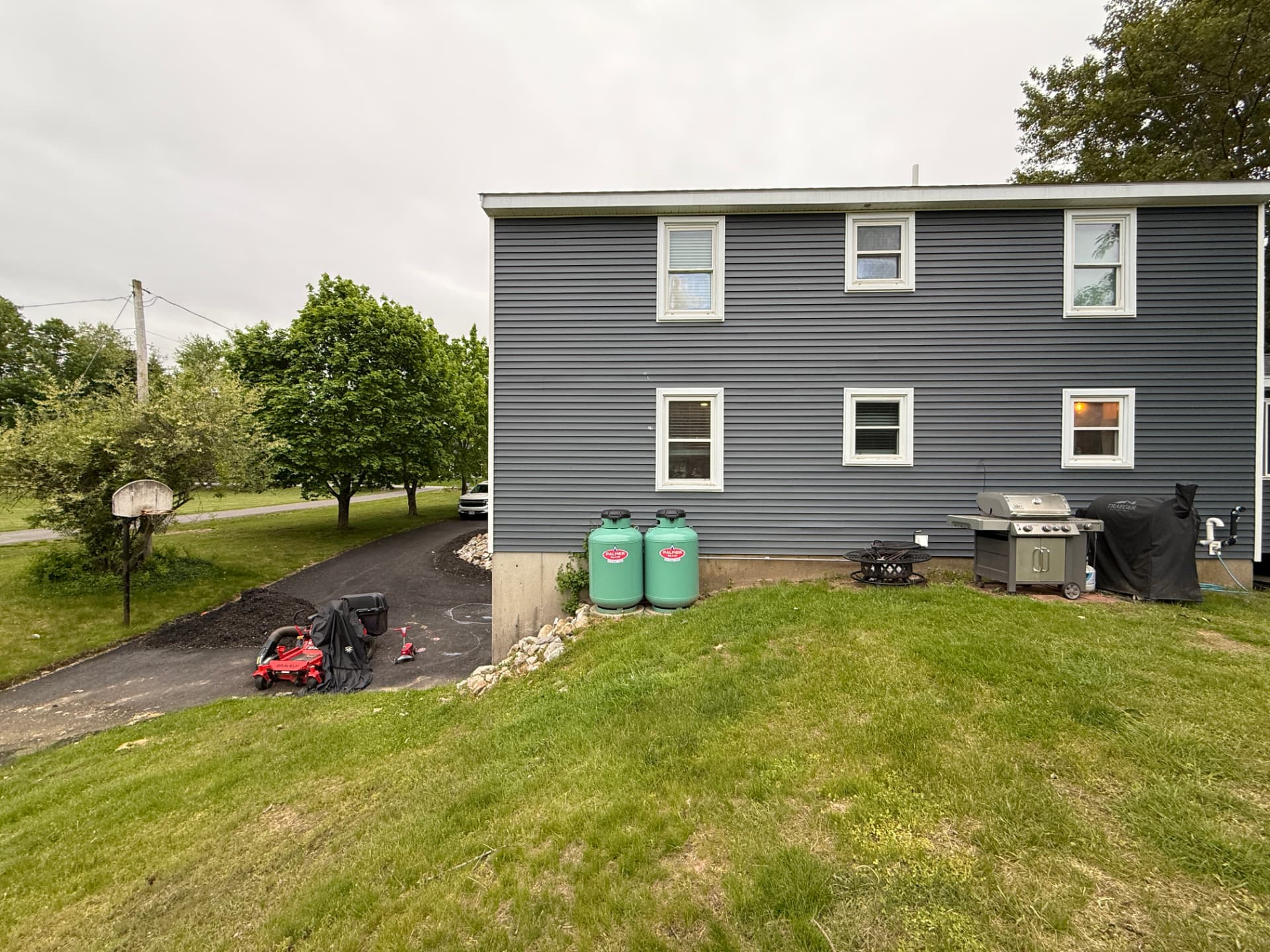 Home exterior before the mini split system was installed